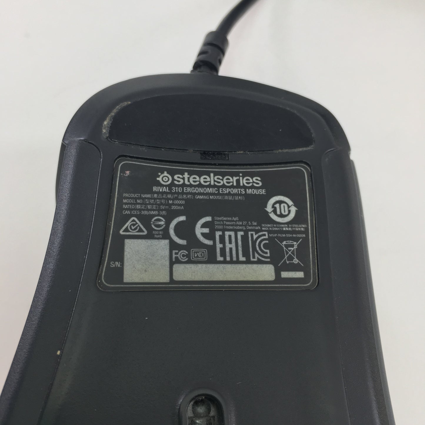 Steelseries Rival 310 Ergonomic Esports Mouse USB Wired Mouse