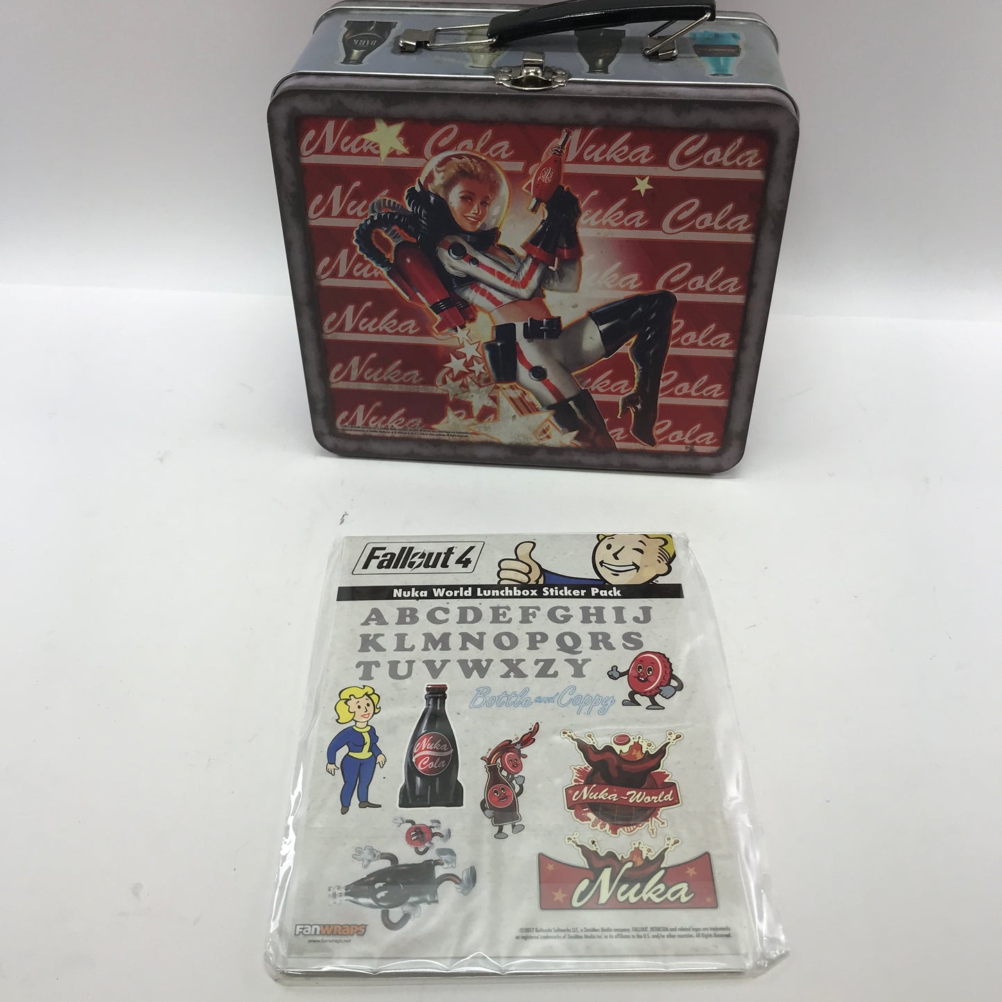 Fallout Collectable Nuka Bola Lunch Box w Sticker Set