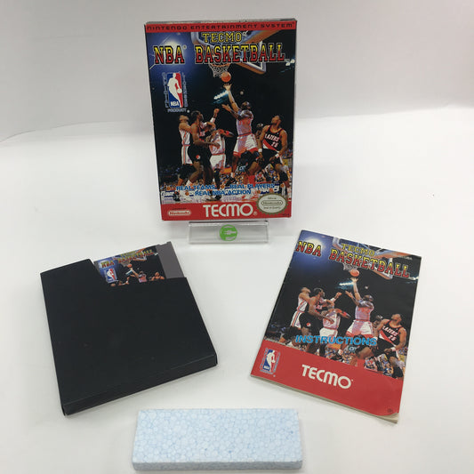 Tecmo NBA Basketball (Nintendo NES, 1992) Tested Original Box w Manual