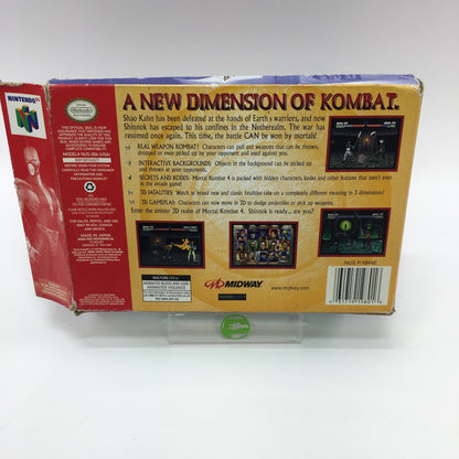 Mortal Kombat 4 (Nintendo 64 N64, 1998) Complete in Original Box, CIB