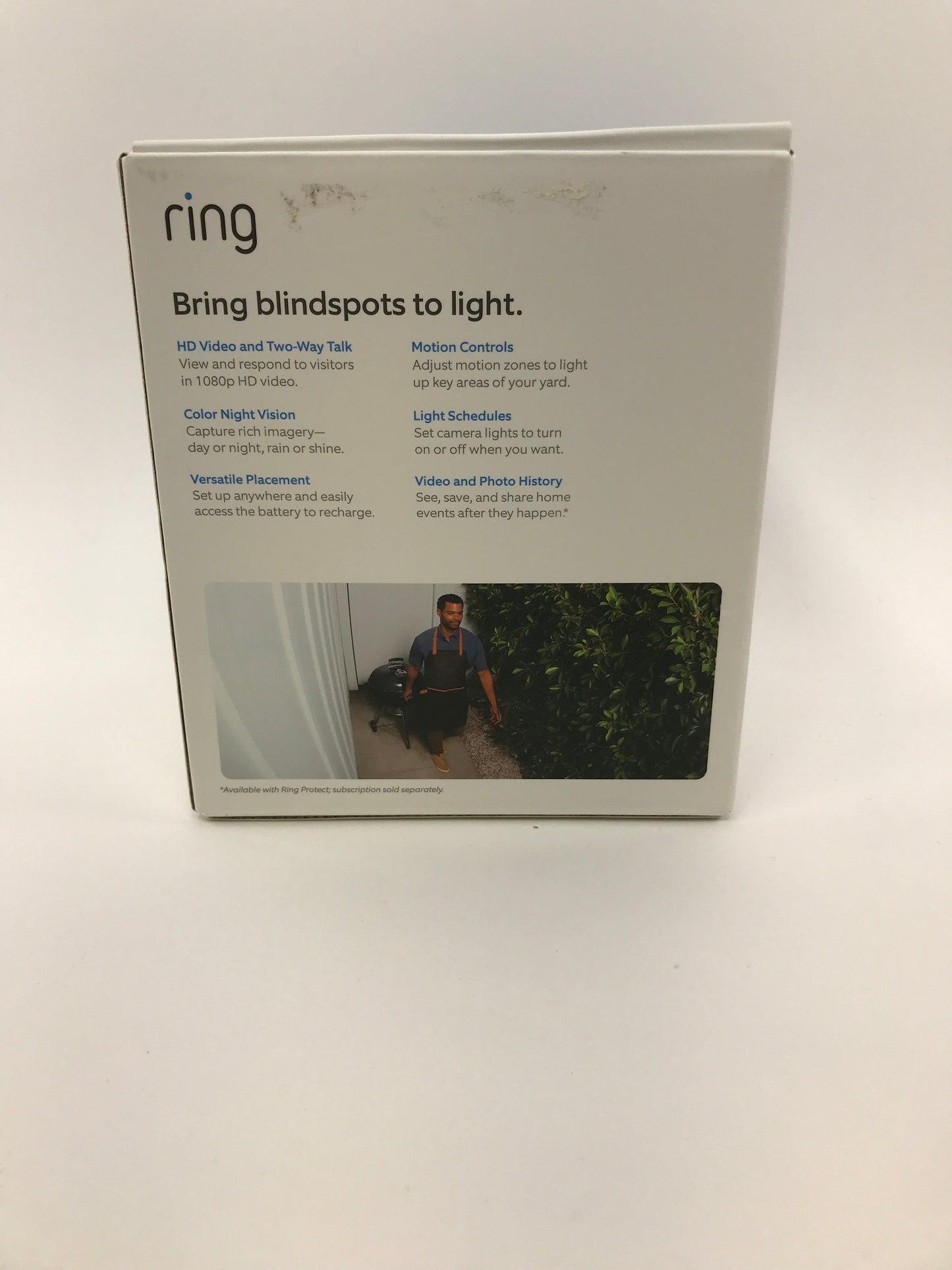 Ring Spotlight Cam Plus Outdoor Wireless Battery Security Camera - White