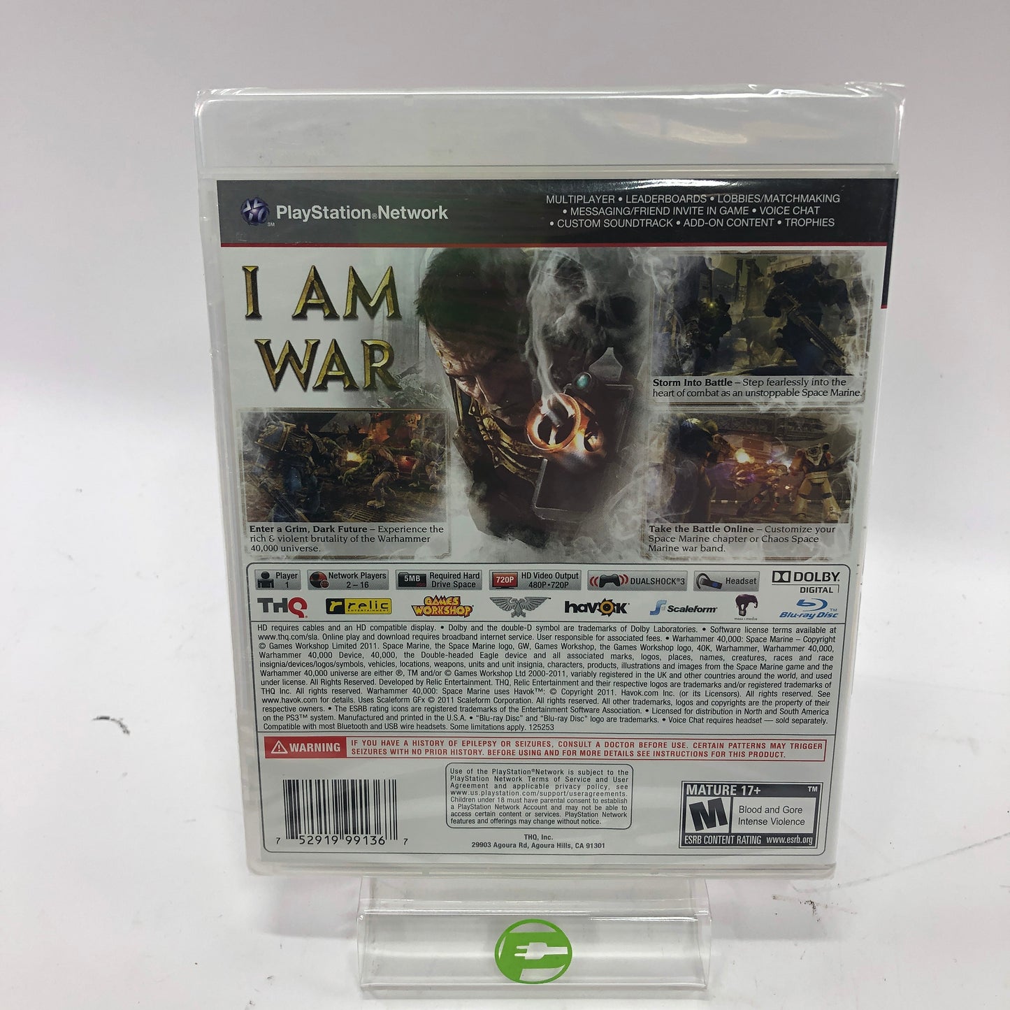 New Warhammer 40000: Space Marine (Sony PlayStation 3 PS3, 2011) Factory Sealed