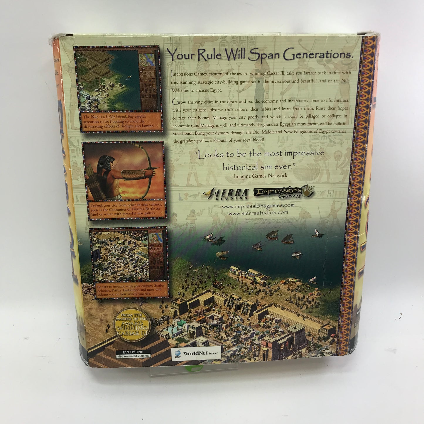 Pharaoh (PC, 1999) Complete in Original Big Box w/ Inserts, CIB