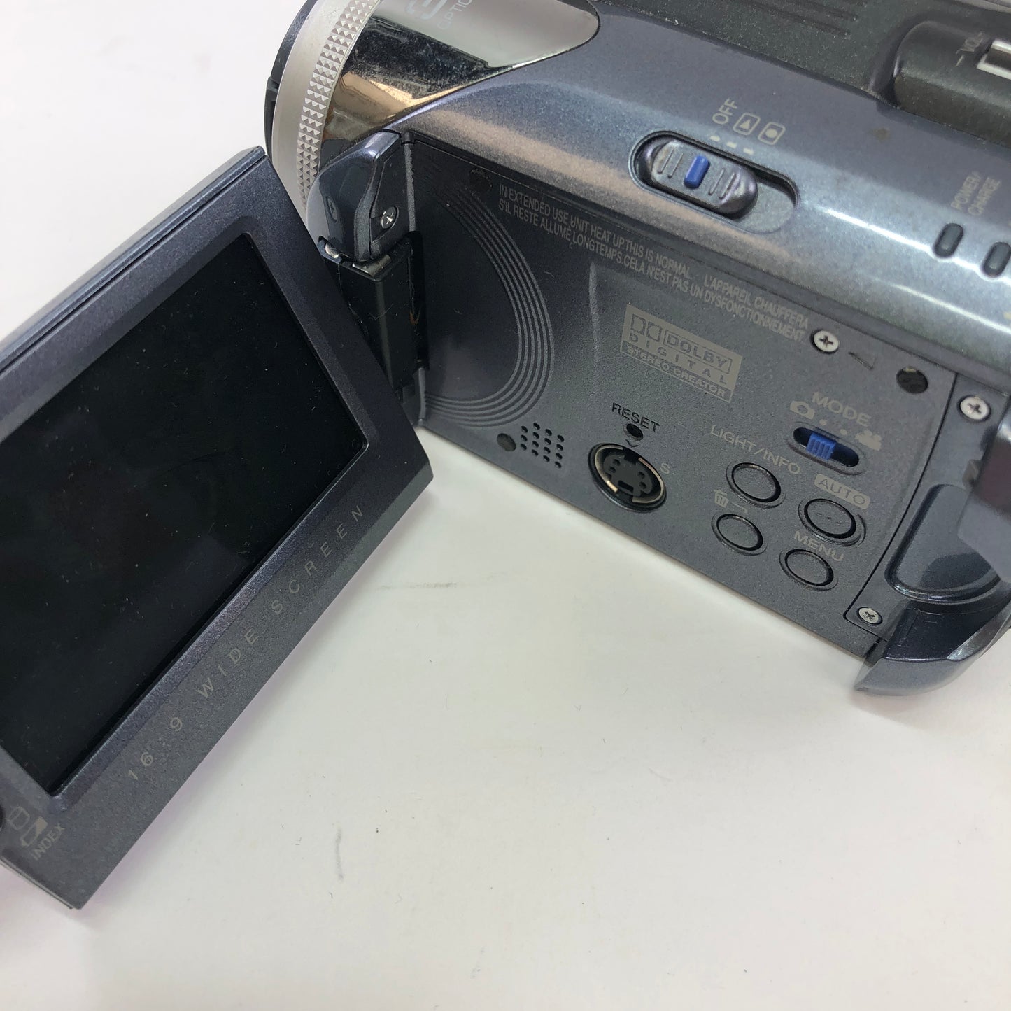 Broken JVC EVERIO GZ-MG37U Hard Disk Camcorder No Battery Parts Only