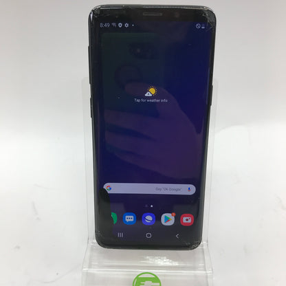 Broken Unlocked Samsung Galaxy S9 64GB SM-GU1 Cracked Screen Parts Only READ
