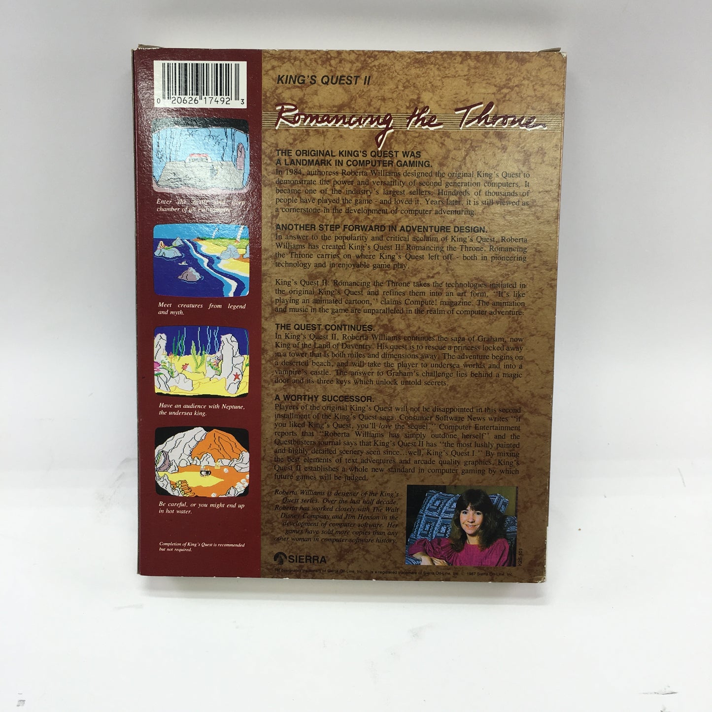 King's Quest II: Romancing the Throne [Sierra's Starter Pack] (PC, 1986) CIB