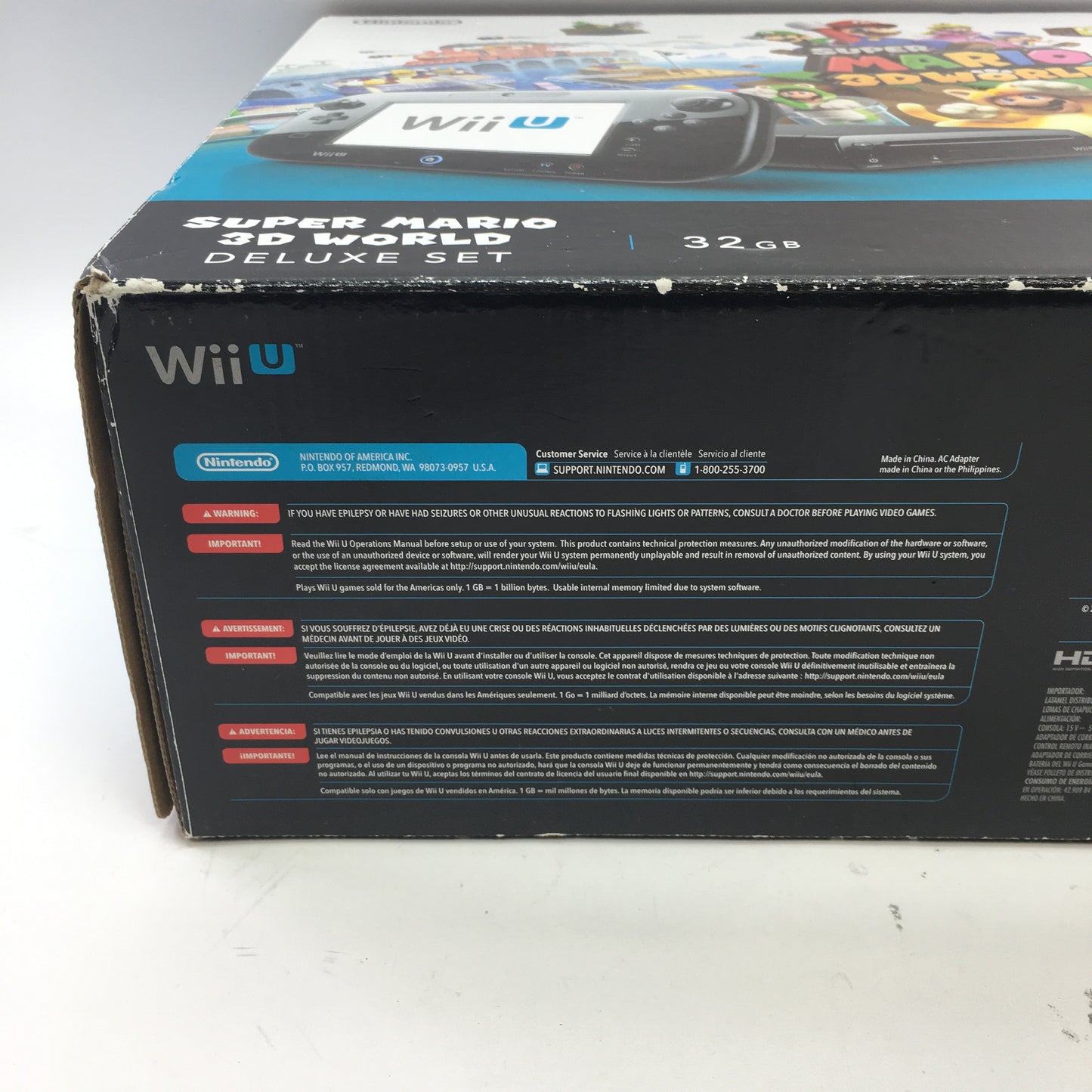 Nintendo Wii U Video Game Console Black CIB Tested and Working w Both Games