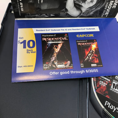 Resident Evil Outbreak File 2 (Sony PlayStation 2 PS2, 2005) CIB w Rebate Card