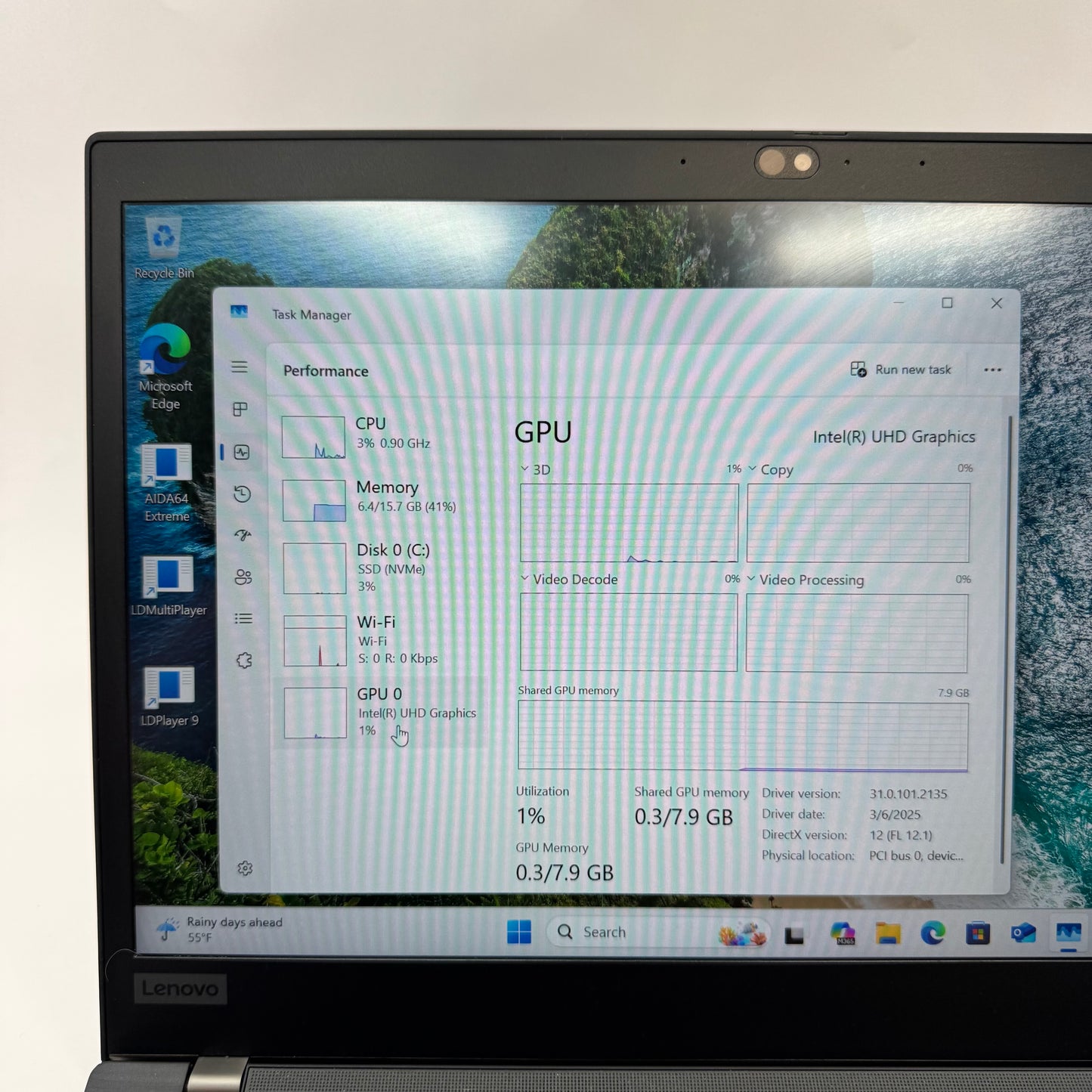 Lenovo ThinkPad T14 Gen 1 14" i5-10310U 2.2GHz 16GB RAM 500GB SSD