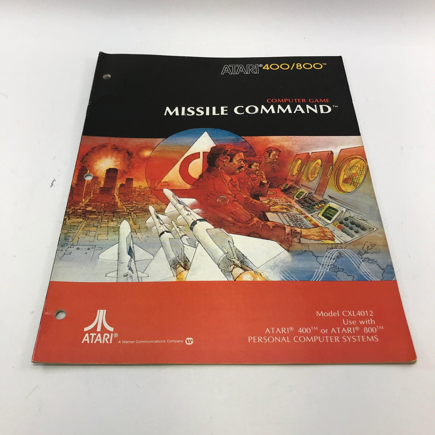 Missile Command (Atari 400, 1980) Cartridge and Manual Only