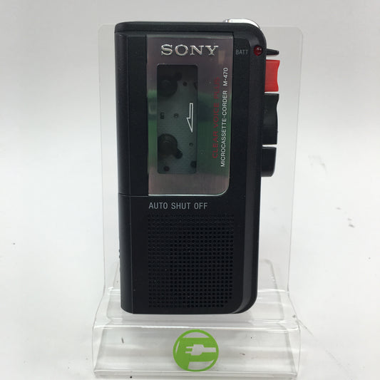 Broken Sony M-470 Cassette Recorder MicroCassette Clear Voice No Power READ