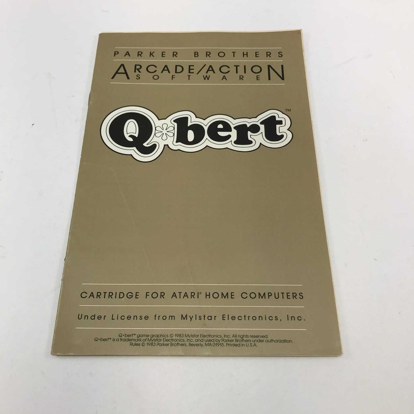 Q*bert (Atari 400, 1979) Cartridge and Manual Only