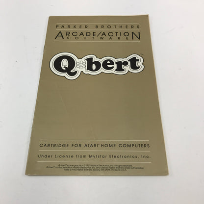 Q*bert (Atari 400, 1979) Cartridge and Manual Only