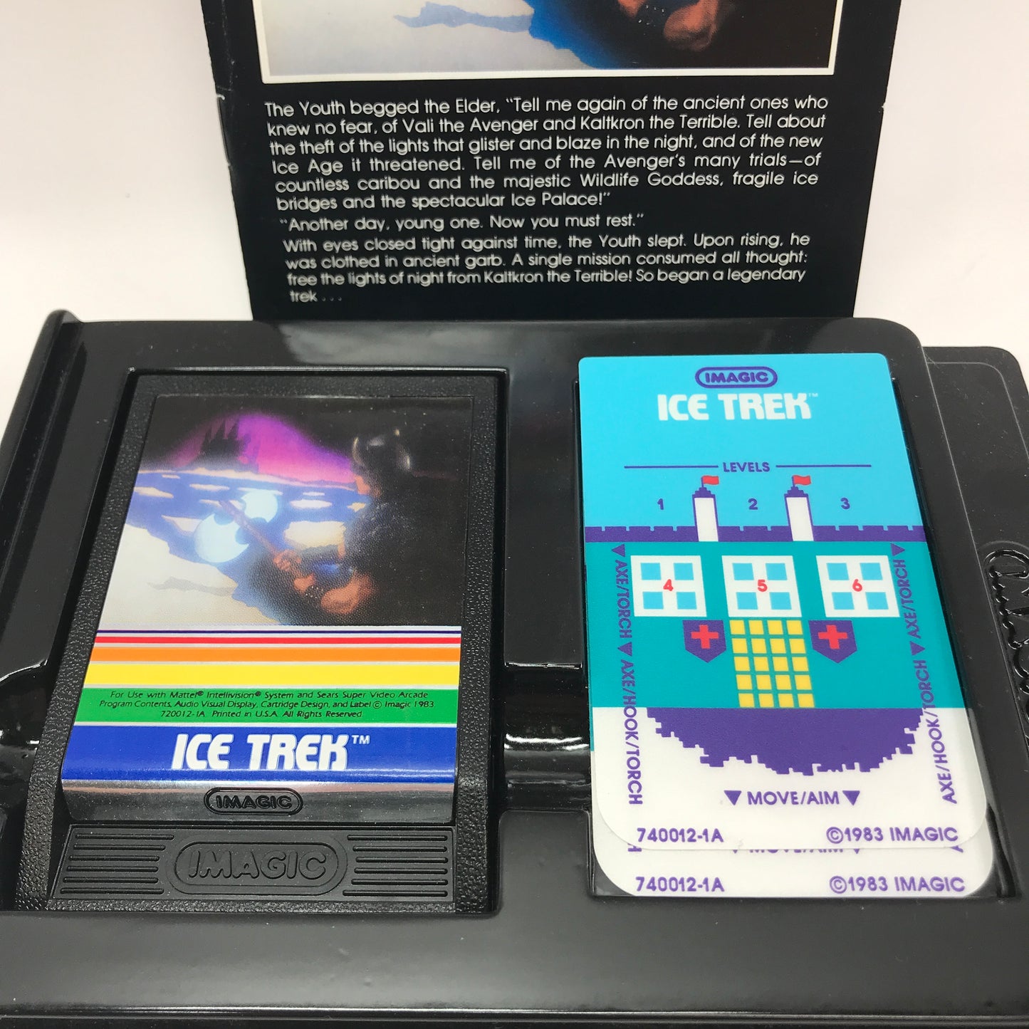 Ice Trek (Mattel Intellivision, 1982) Complete in Original Box w/ Overlays, CIB