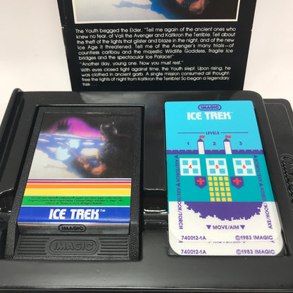 Ice Trek (Mattel Intellivision, 1982) Complete in Original Box w/ Overlays, CIB
