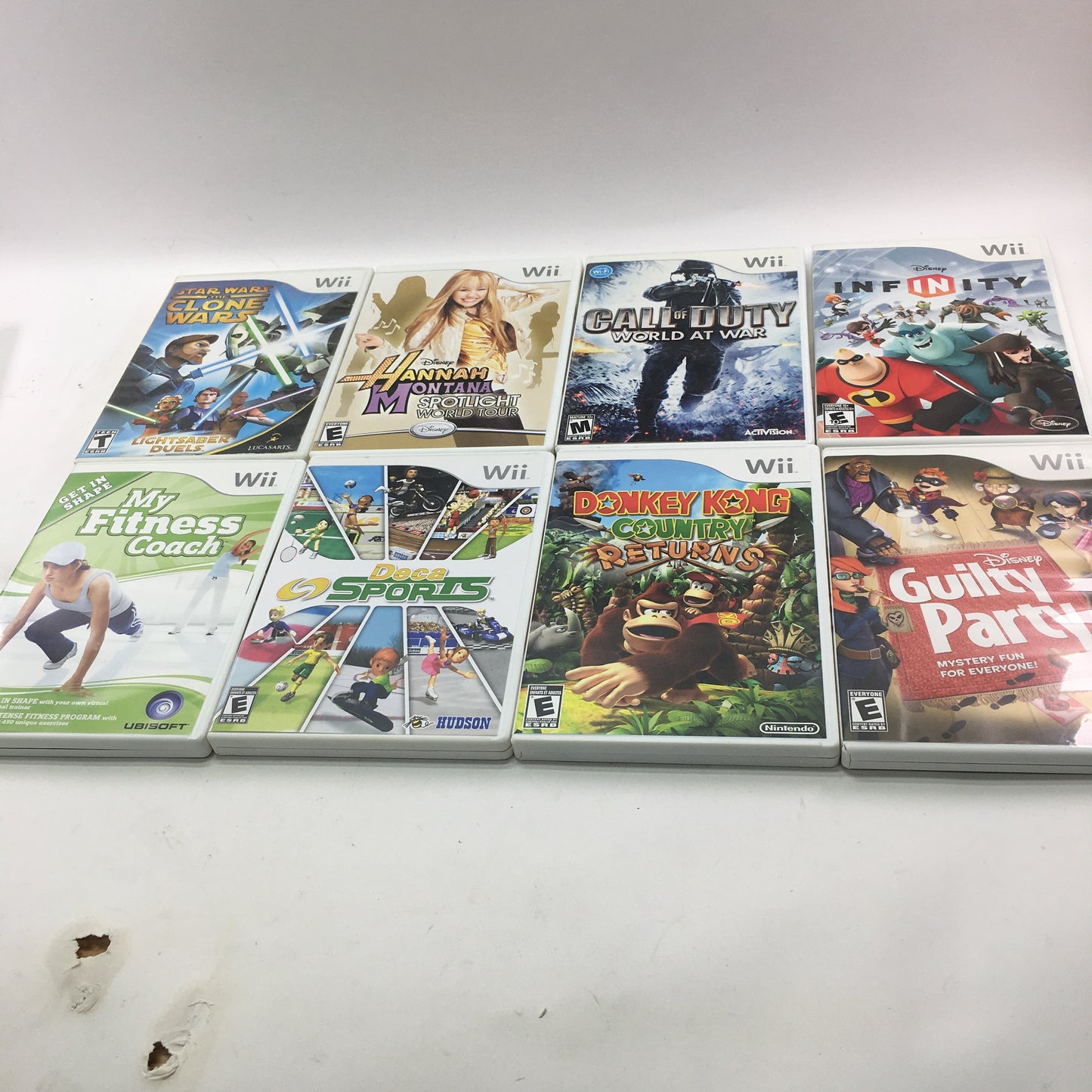 Lot of 55 Nintendo Wii Games [Mario Power Tennis, Donkey Kong, Just Dance, More]