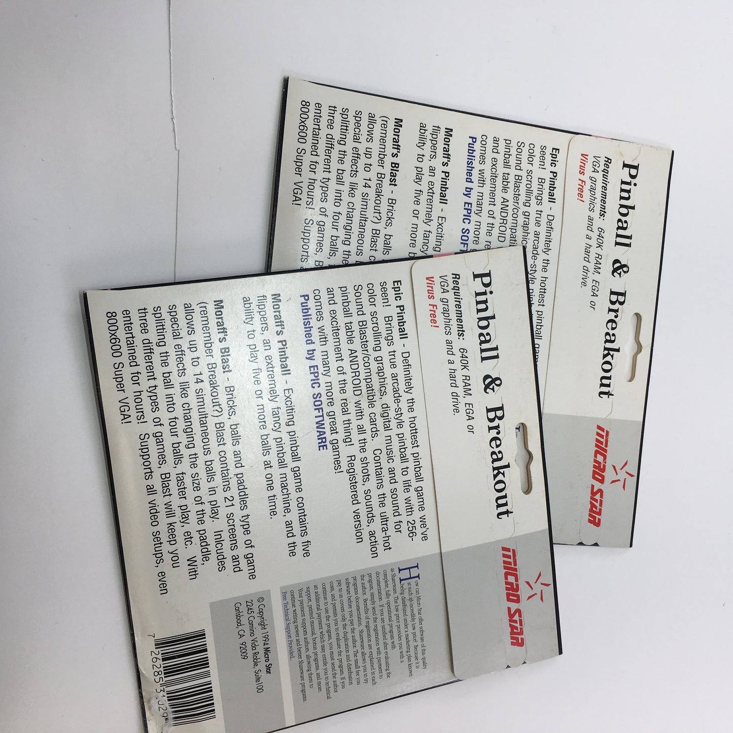 New lot of 15 MicroStar 3 1/2 Disc Games [Pinball and Blast, and More]