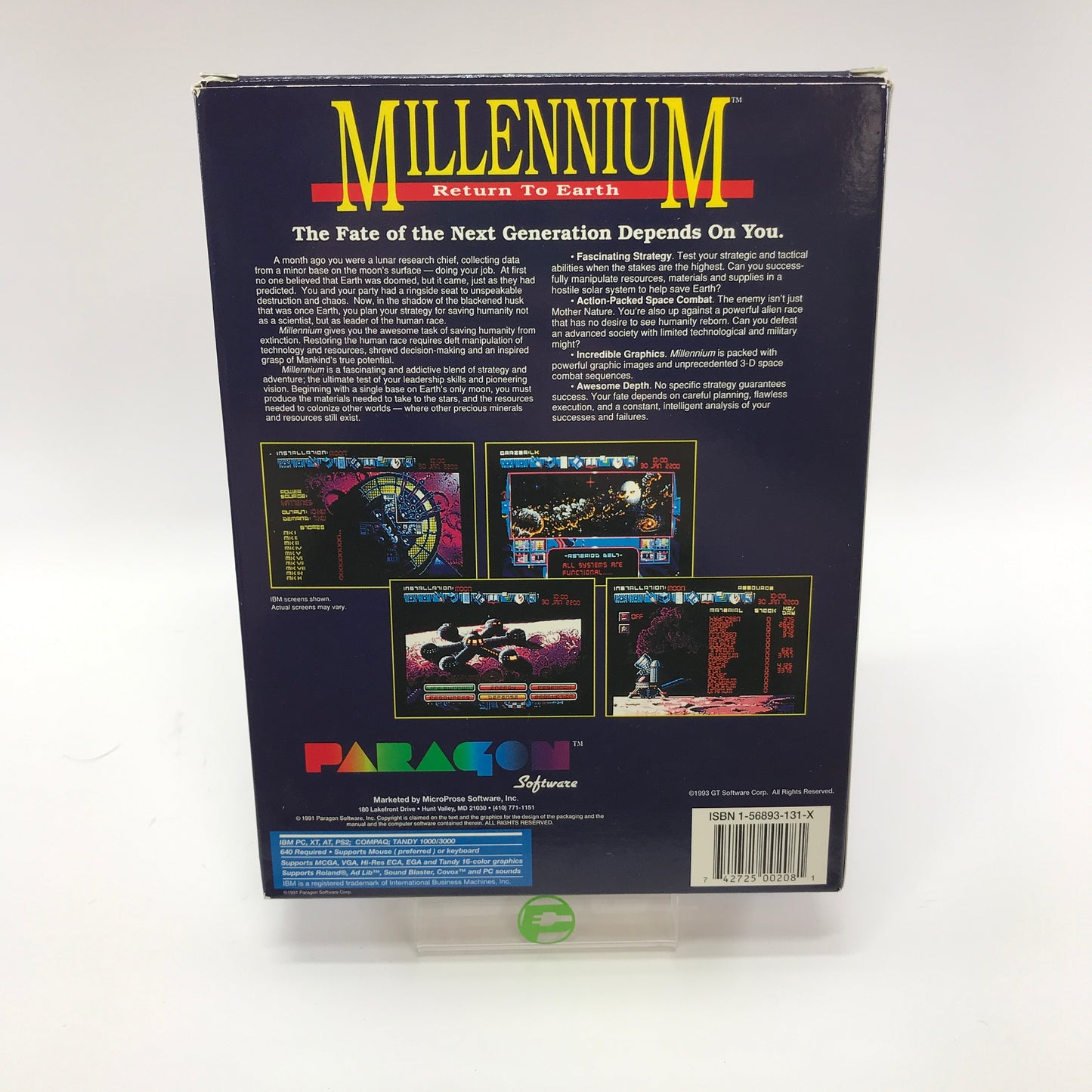 Millennium Return To Earth (PC, 1991) Complete in Original Box w/ Inserts, CIB