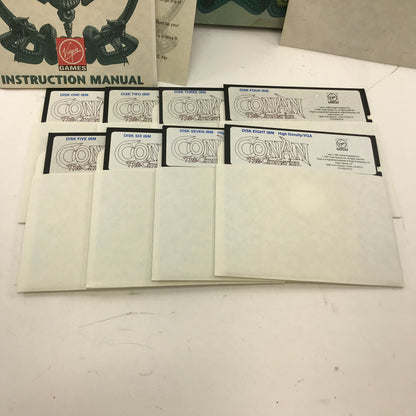 Conan The Cimmerian (PC, 1990) w Original Box and Inserts 525 Floppy Discs