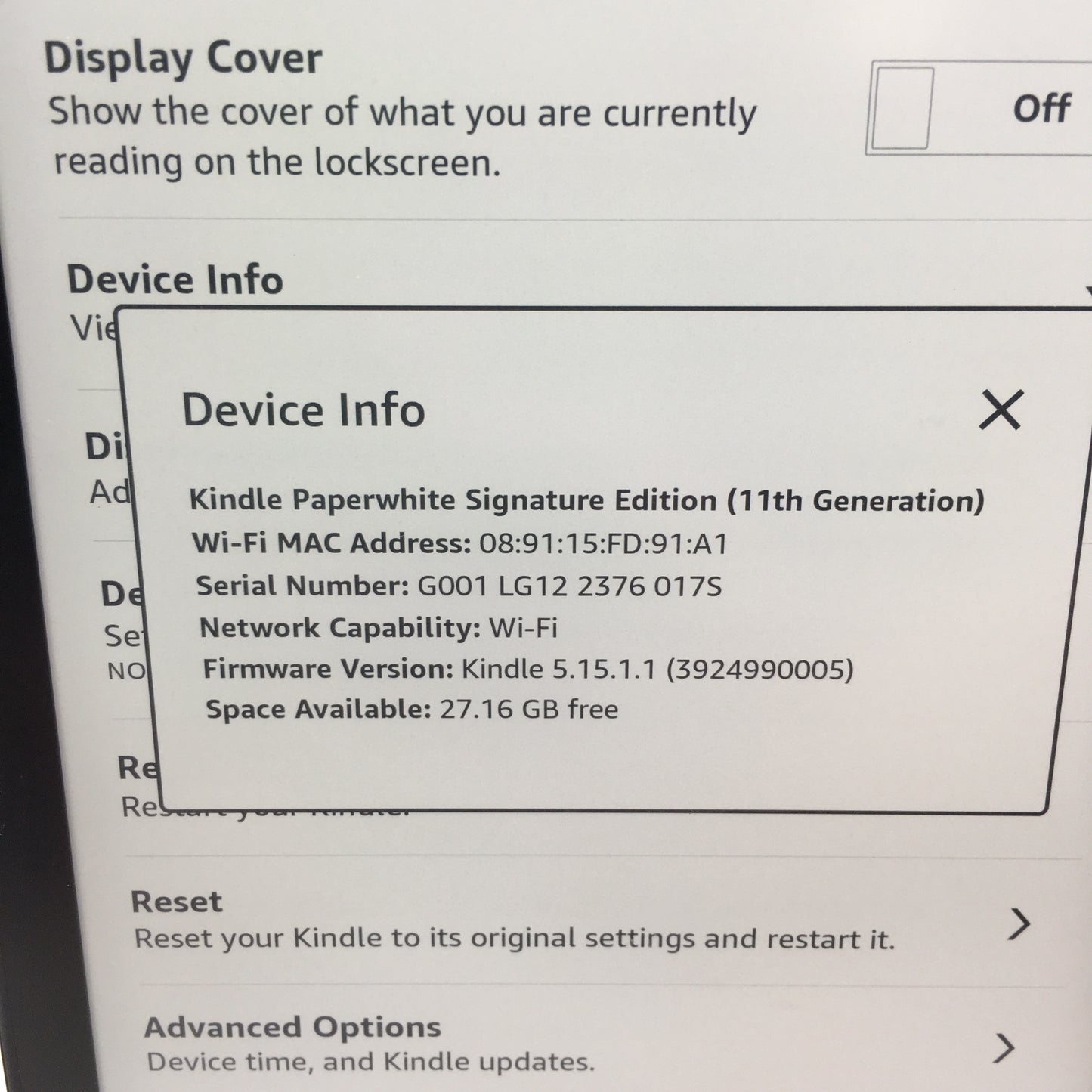 Amazon Kindle Paperwhite (11th Gen) E-Reader M2L4EK Tested and Working