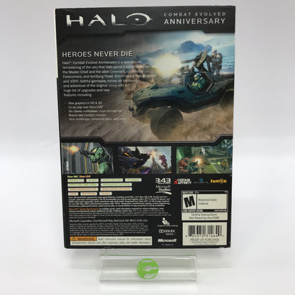 Halo: Combat Evolved Anniversary (Xbox 360, 2011) CIB With Sleeve, Tested