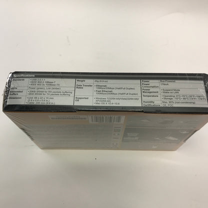 New TRENDnet USB to 10/100Mbps Adapter Network Adapter TU2-ET100