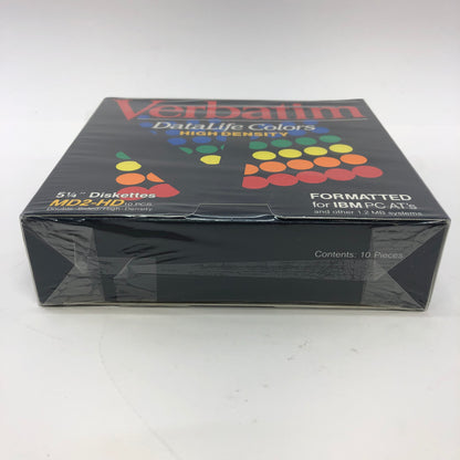 New Verbatim MD2-HD DataLife Colors 5.24" Floppy Disks 87324 Factory Sealed