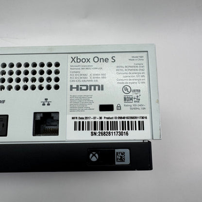 Microsoft Xbox One S 500GB Console Gaming System White 1681