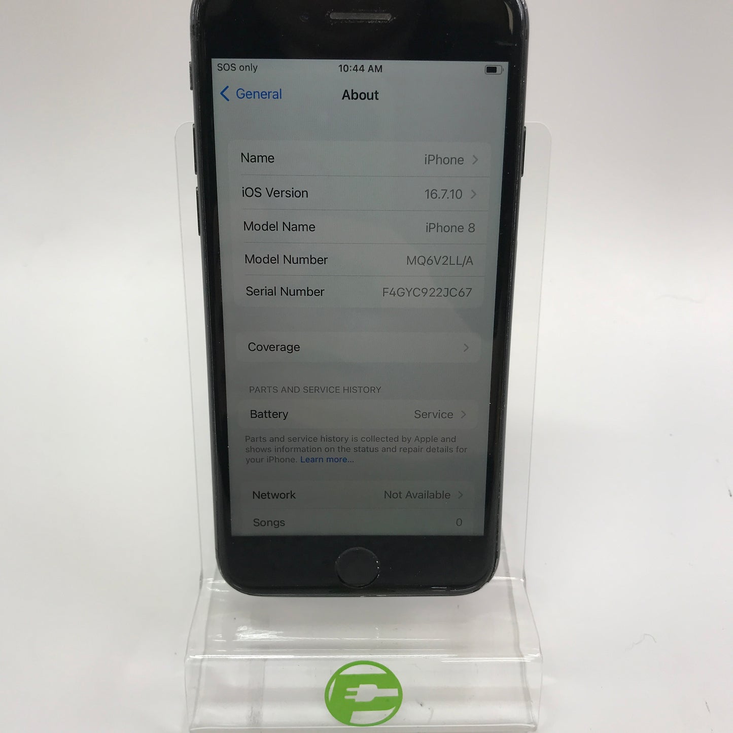 Broken Unlocked Apple iPhone 8 64GB  MQ6V2LL/A Cracked Back Parts Only, READ