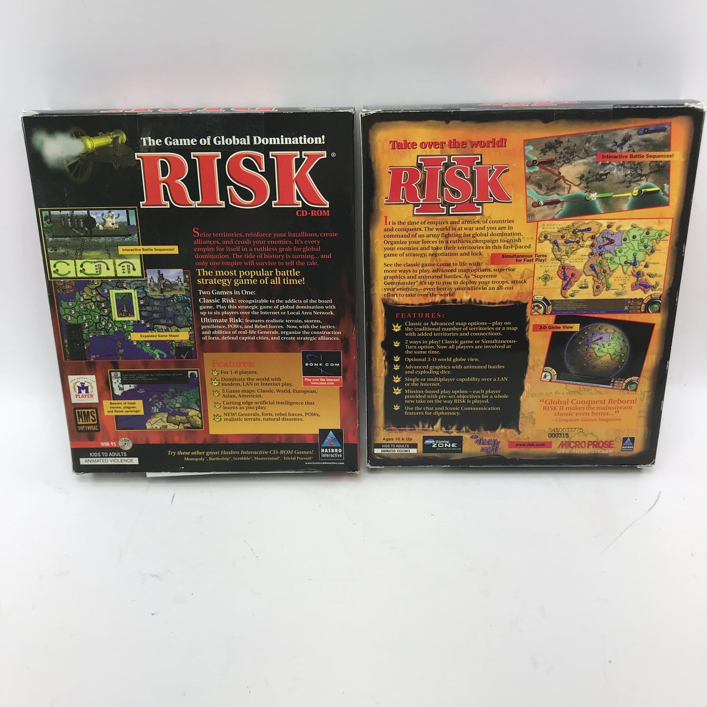 New Risk and Risk II Factory Sealed Vintage PC Game