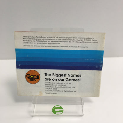 Wheel of Fortune Family Edition (Nintendo NES, Tested Works