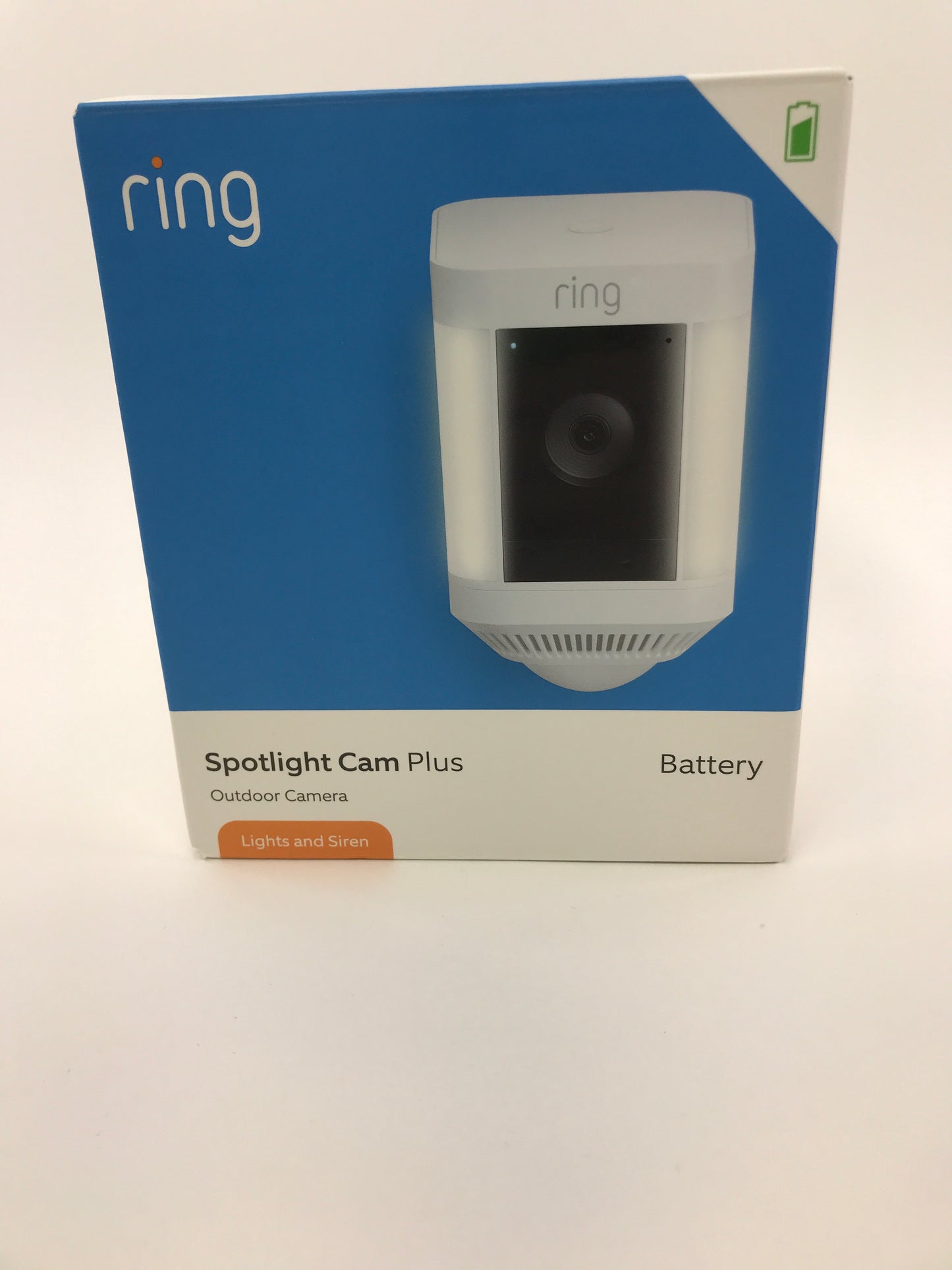 Ring Spotlight Cam Plus Outdoor Wireless Battery Security Camera - White