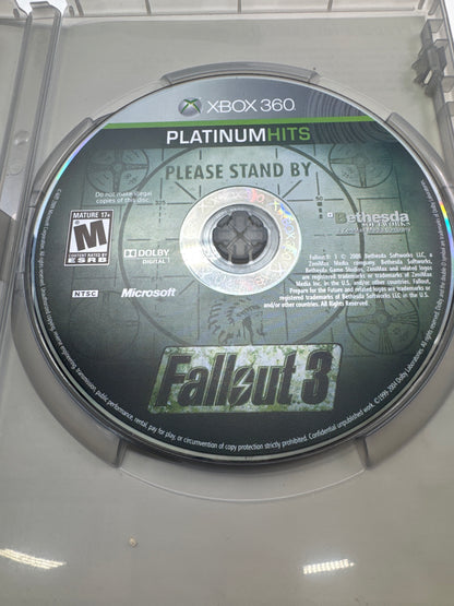 Fallout 3 (Microsoft Xbox 360, 2008, Platinum Hits)