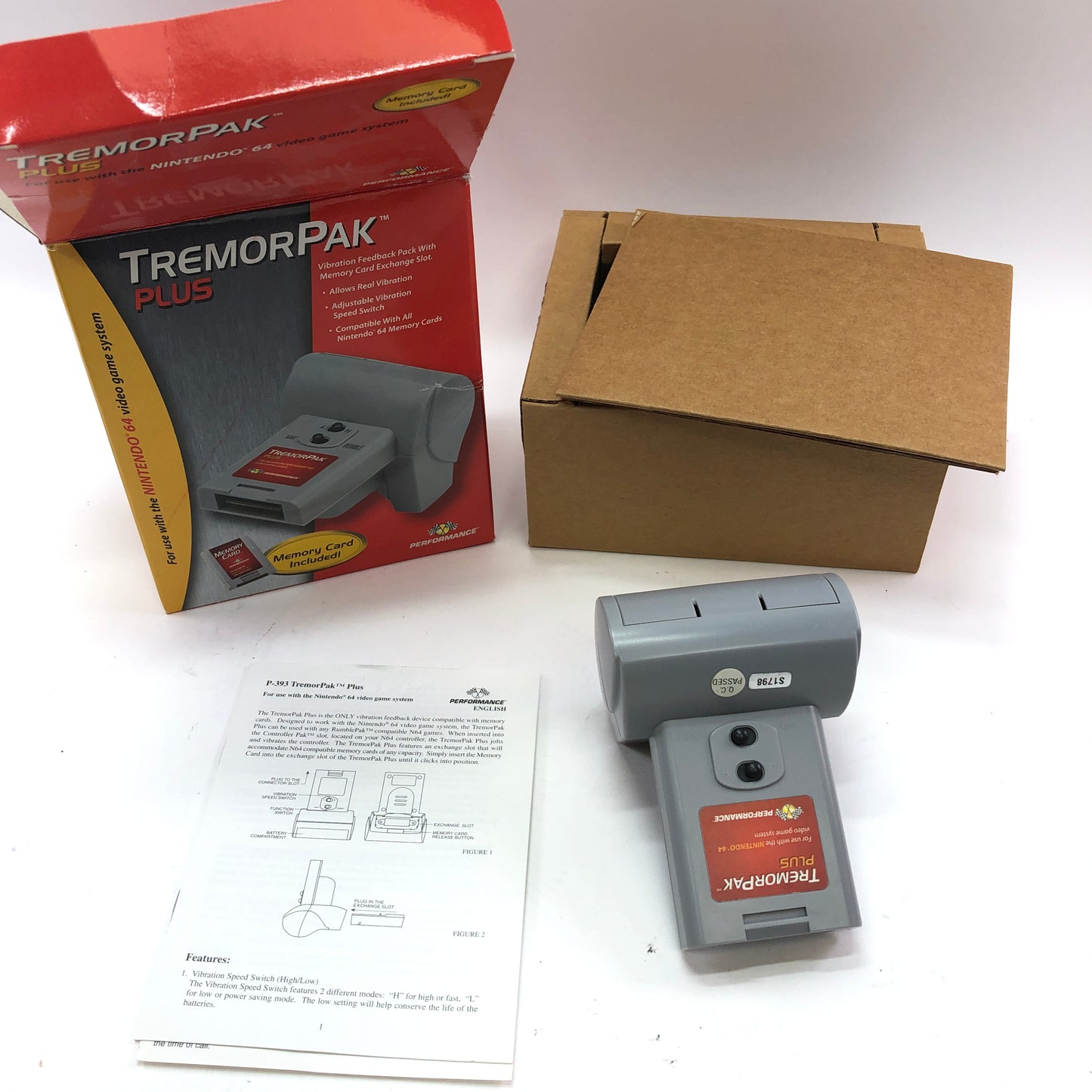 Performance TremorPak Plus P-393 w/ Original Box and Manuals, No Memory Card