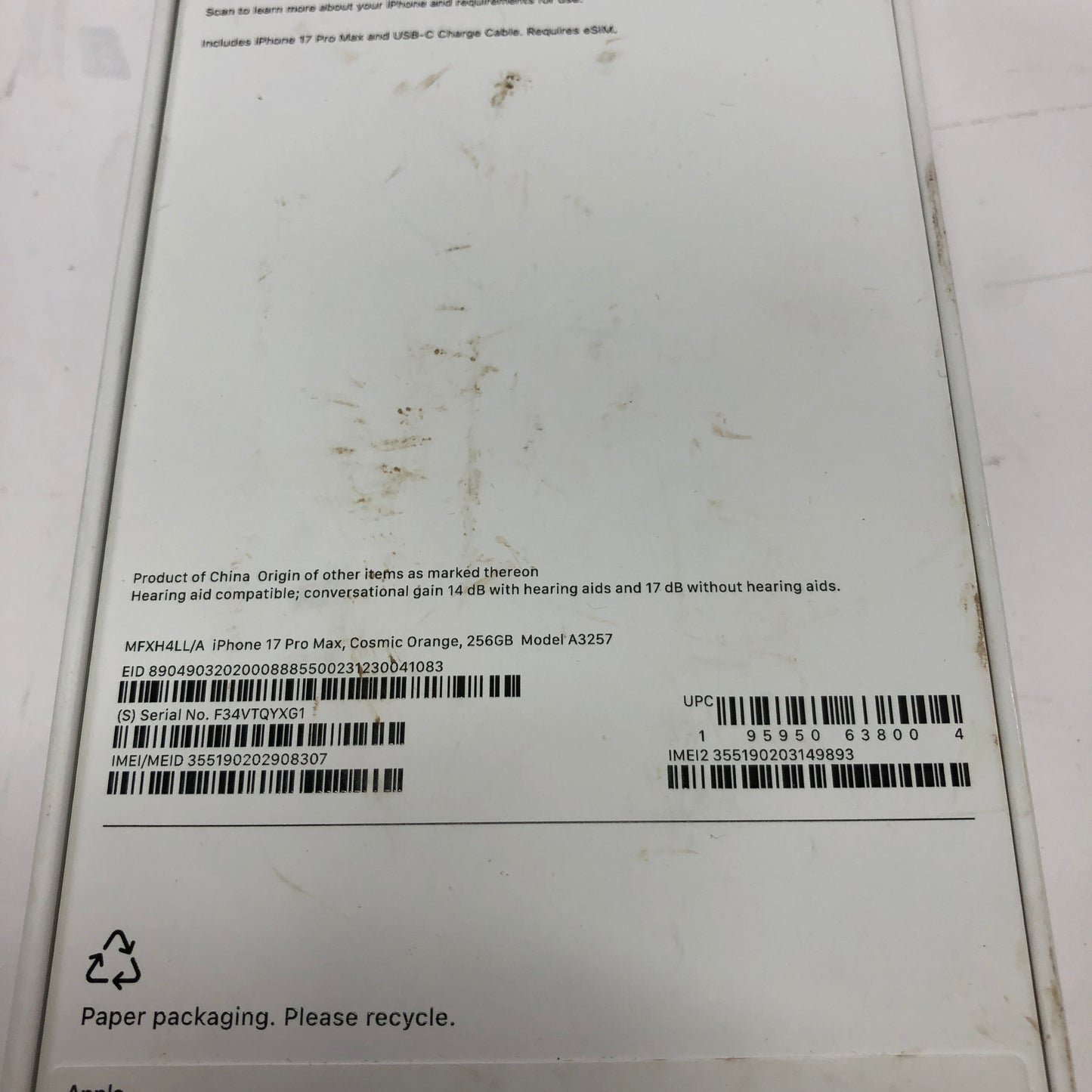 T-Mobile Apple iPhone 17 Pro Max 256GB Cosmic Orange MFXH4LL/A