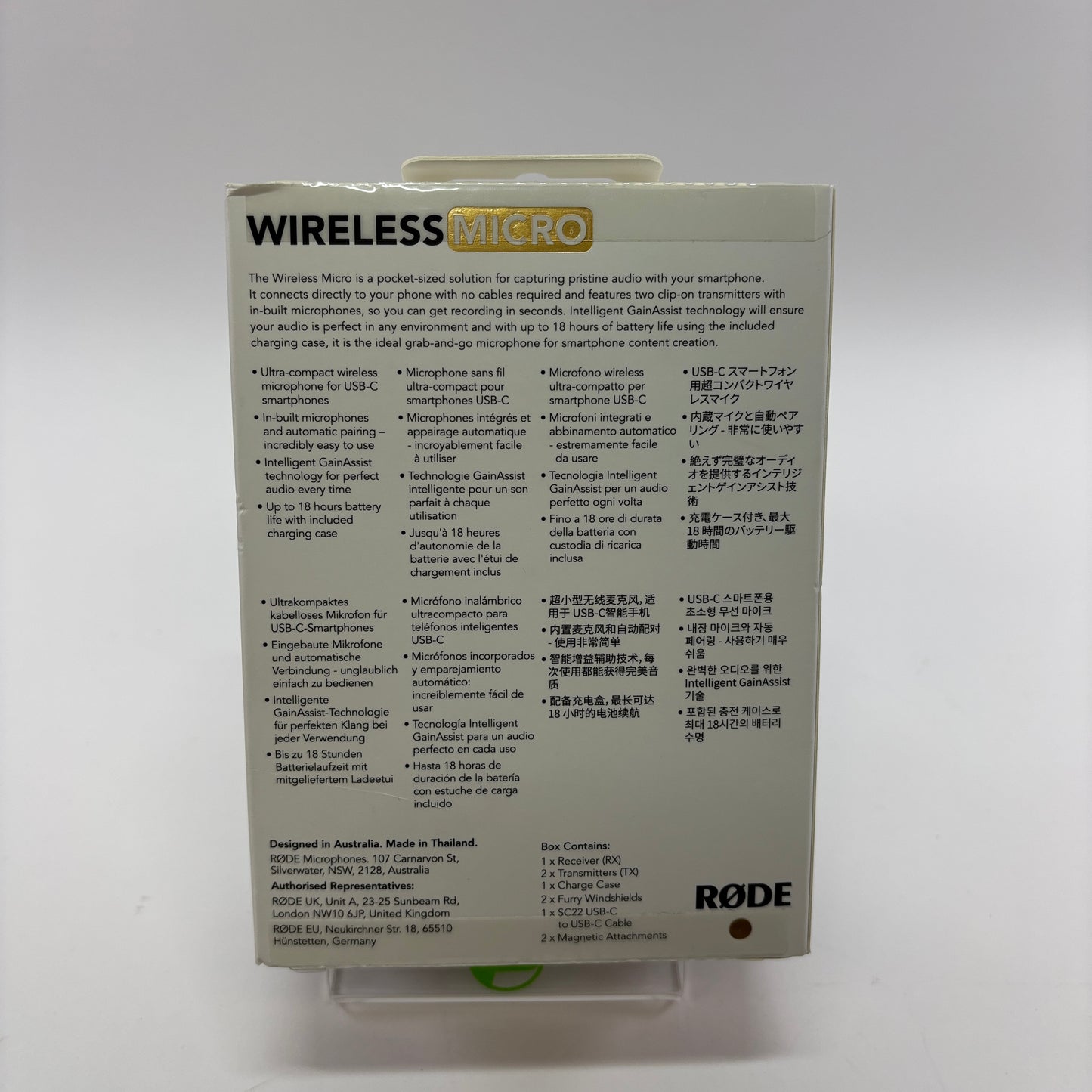 New Rode Wireless Micro C Black Ultra compact microphone