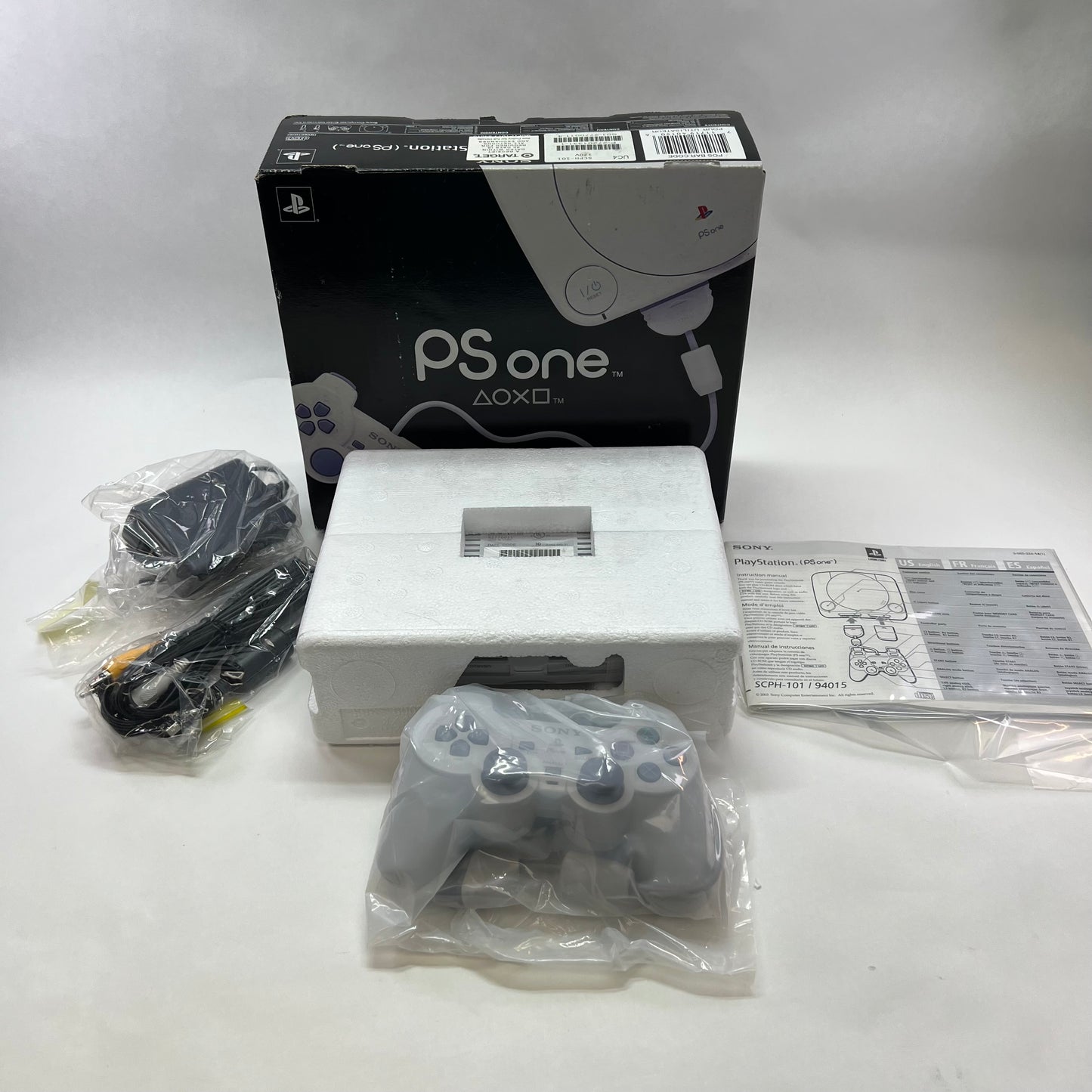 Sony Ps1 slim White Console Gaming System SCPH-101 Open Box CIB