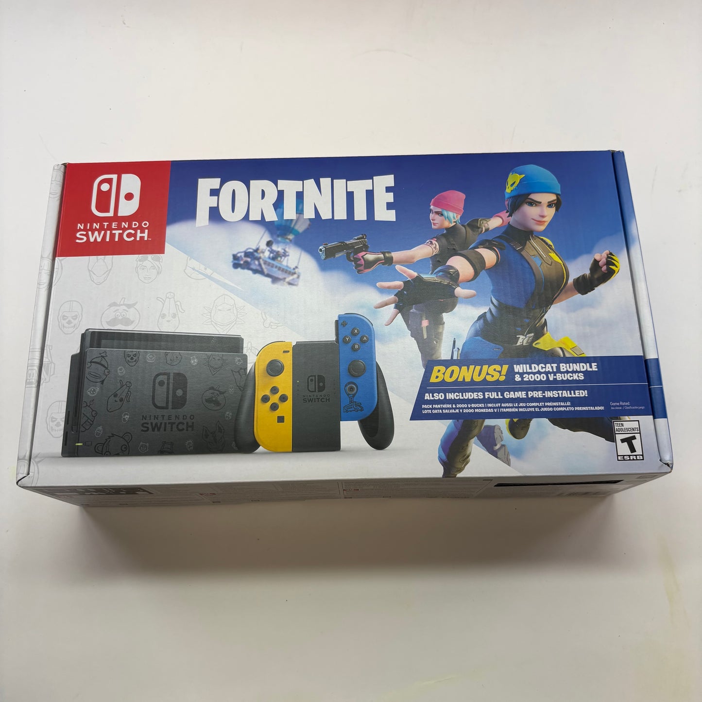 Nintendo Switch v1 Console Gaming System HAC-001 Fortnite Wildcat Edition