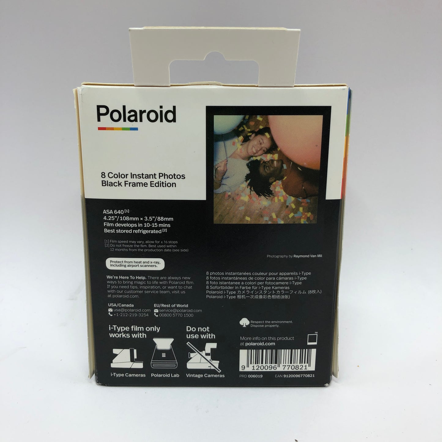 New Polaroid Now Black Autofocus i-Type Instant Camera PRD009028 With Extra Film