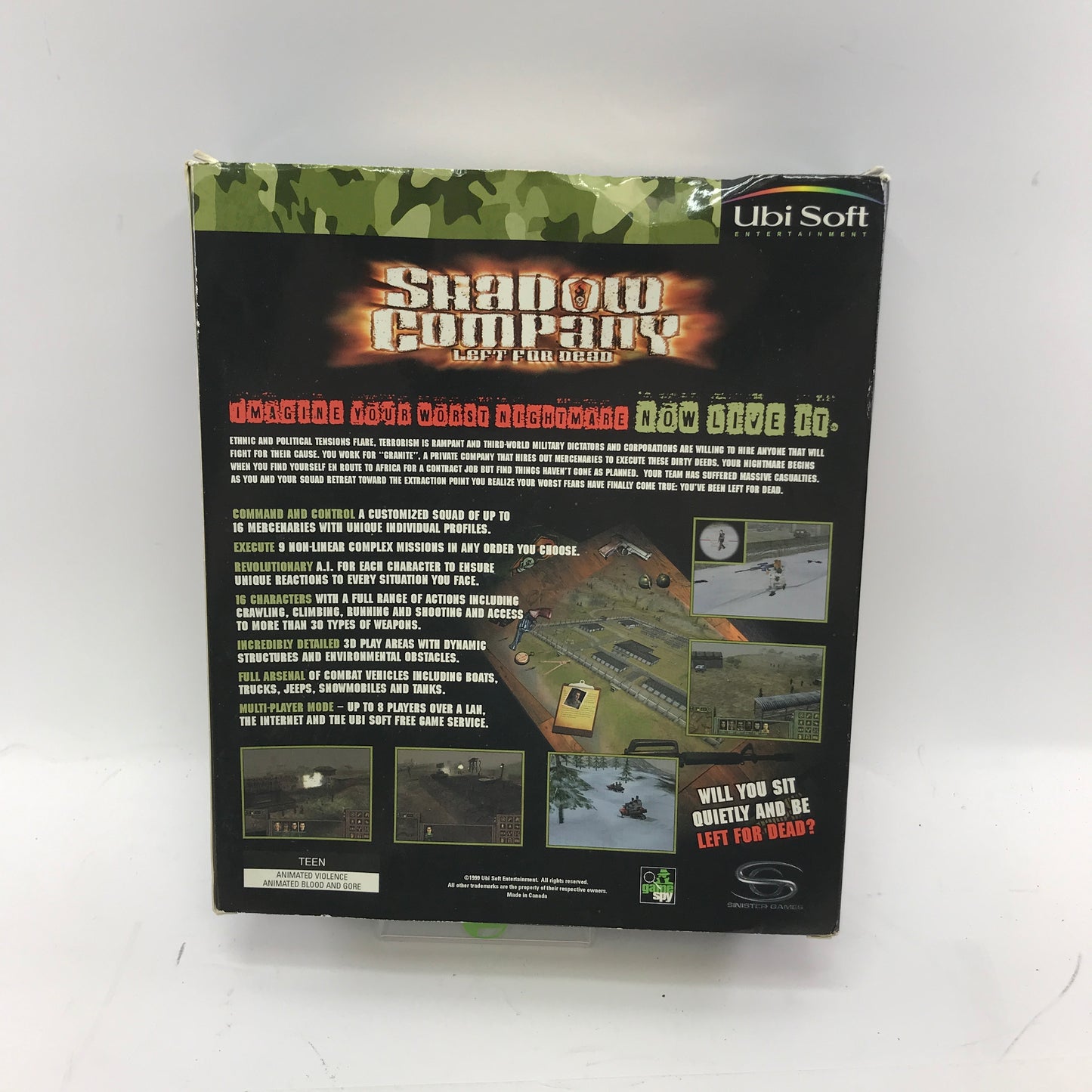 Shadow Company Left For Dead (PC, 1999) w Original Big Box w Manual
