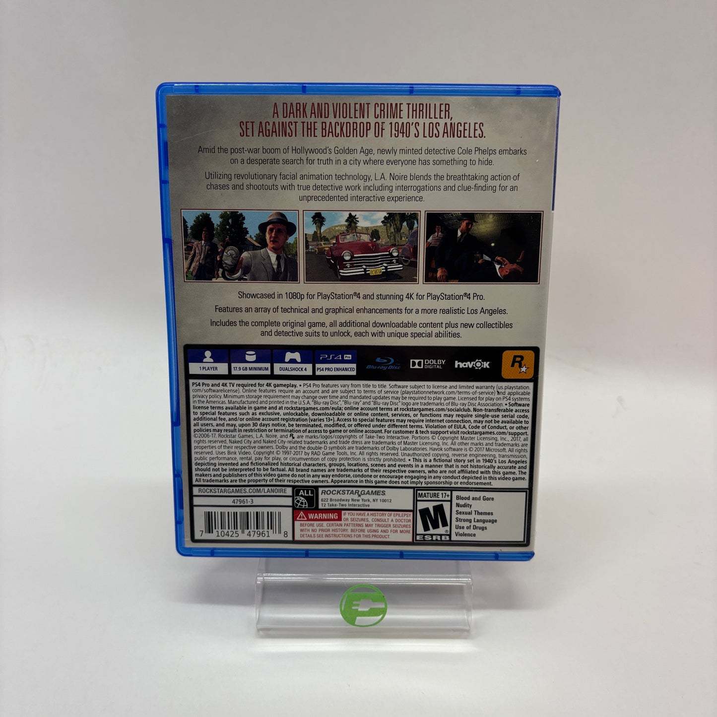 L.A. Noire (Sony PlayStation 4 PS4, 2017)