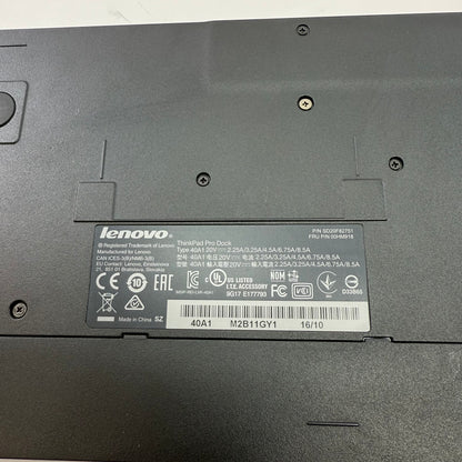 Lenovo ThinkPad Pro Dock Laptop Docking Station 90W Power - Model 40A10090US