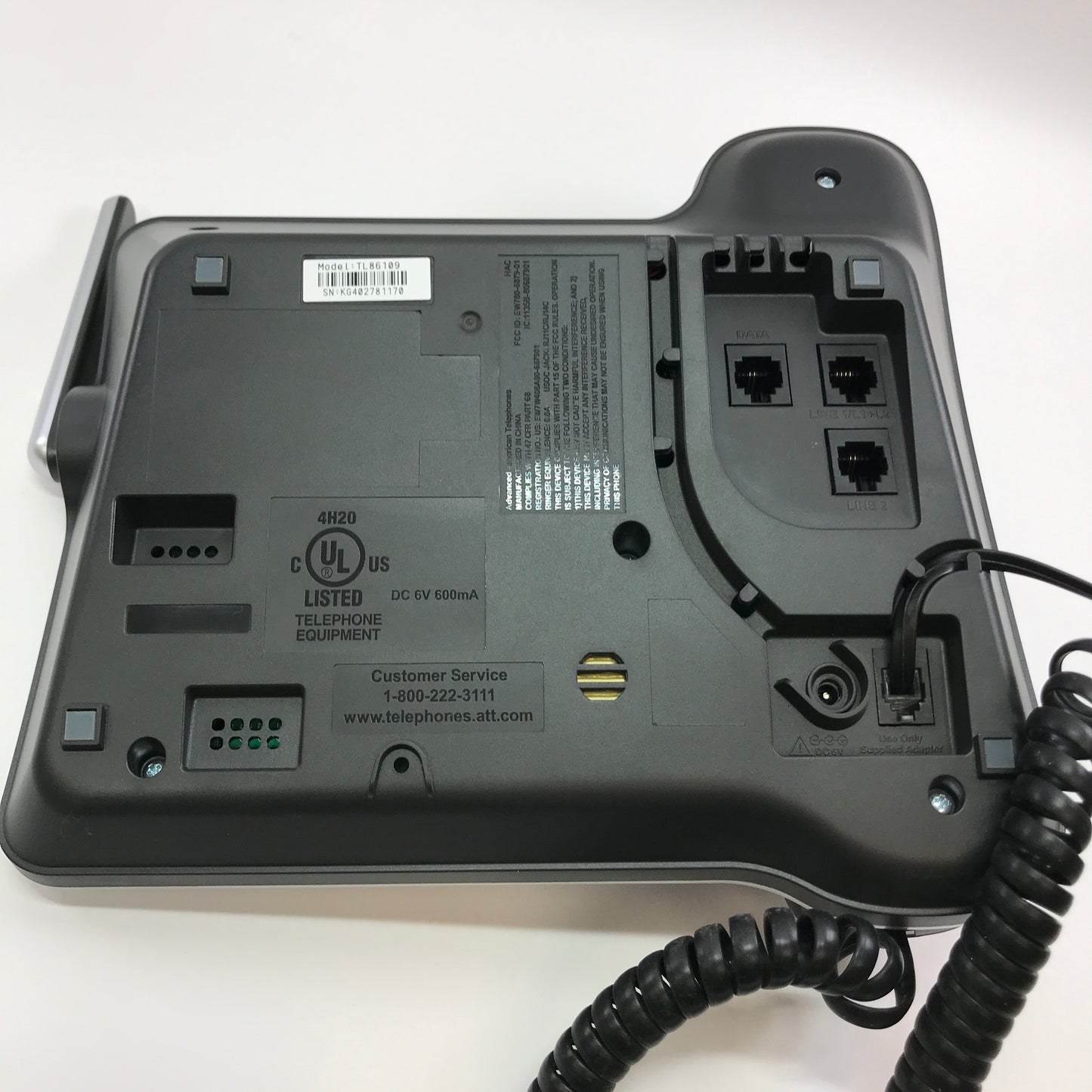 AT&T TKL86109 Corded/Cordless Telephone w/ Answering System with Bluetooth