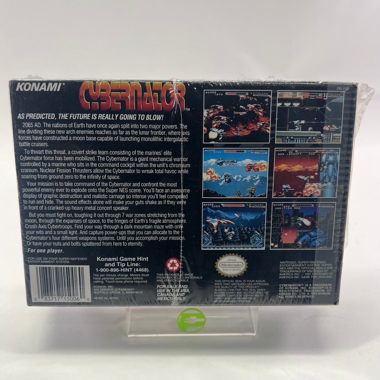 Cybernator (Super Nintendo SNES, 1993) Complete In Box CIB