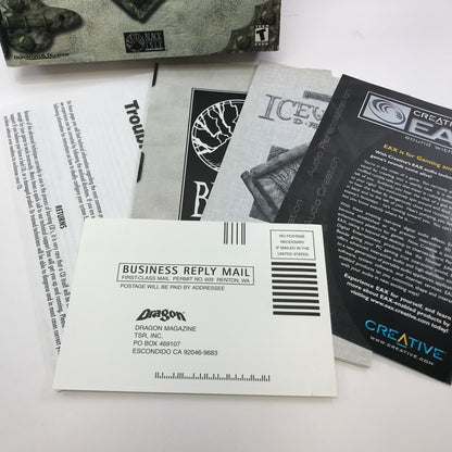 Icewind Dale (PC, 2000) w/ Original Big Box and Manual, No Map