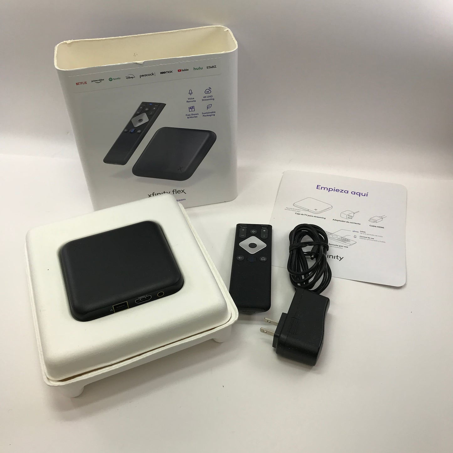 Xfinity Flex 4k UHD Streaming  w Original Box and Protective Insert and Remote