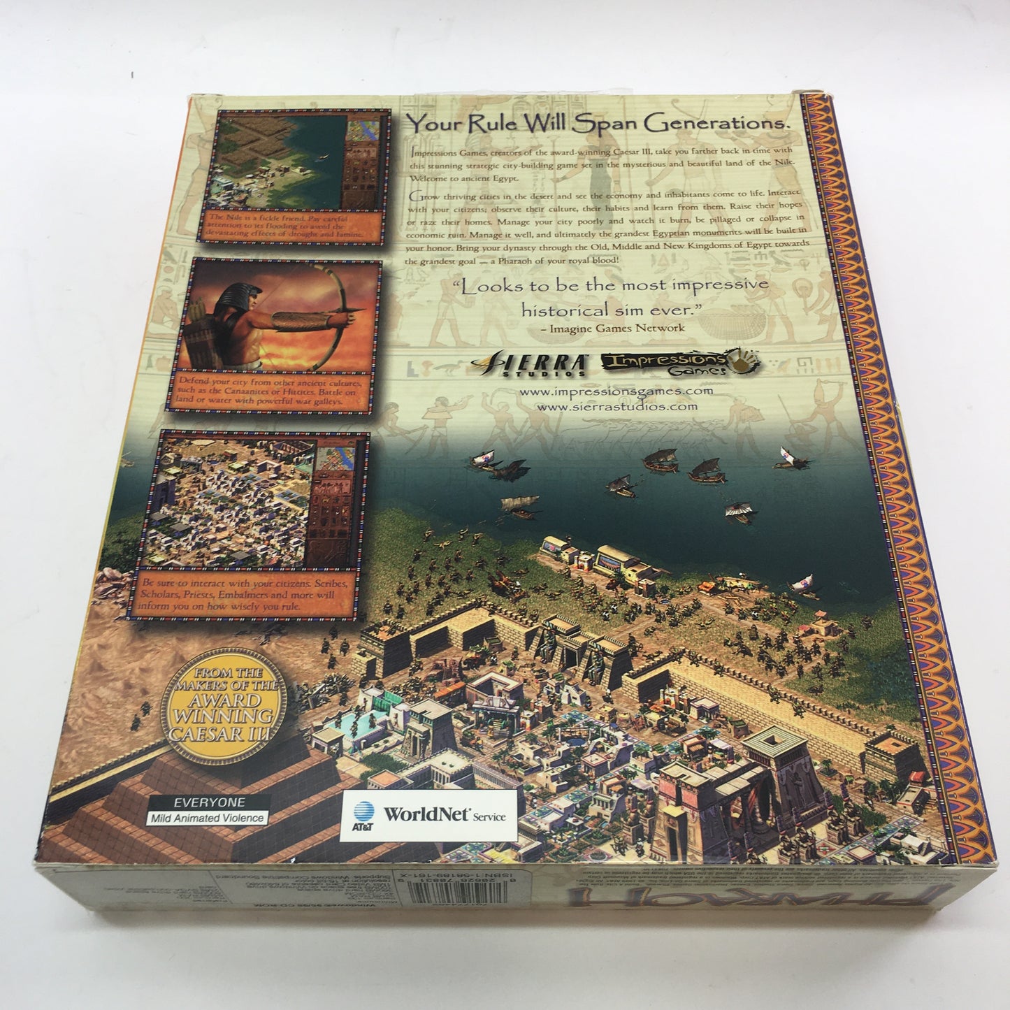 Lot of 7 PC Games [Pharaoh, Commandos, The Sacred Amulet and More]