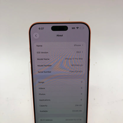 T-Mobile Apple iPhone 17 Pro Max 256GB Cosmic Orange MFXH4LL/A