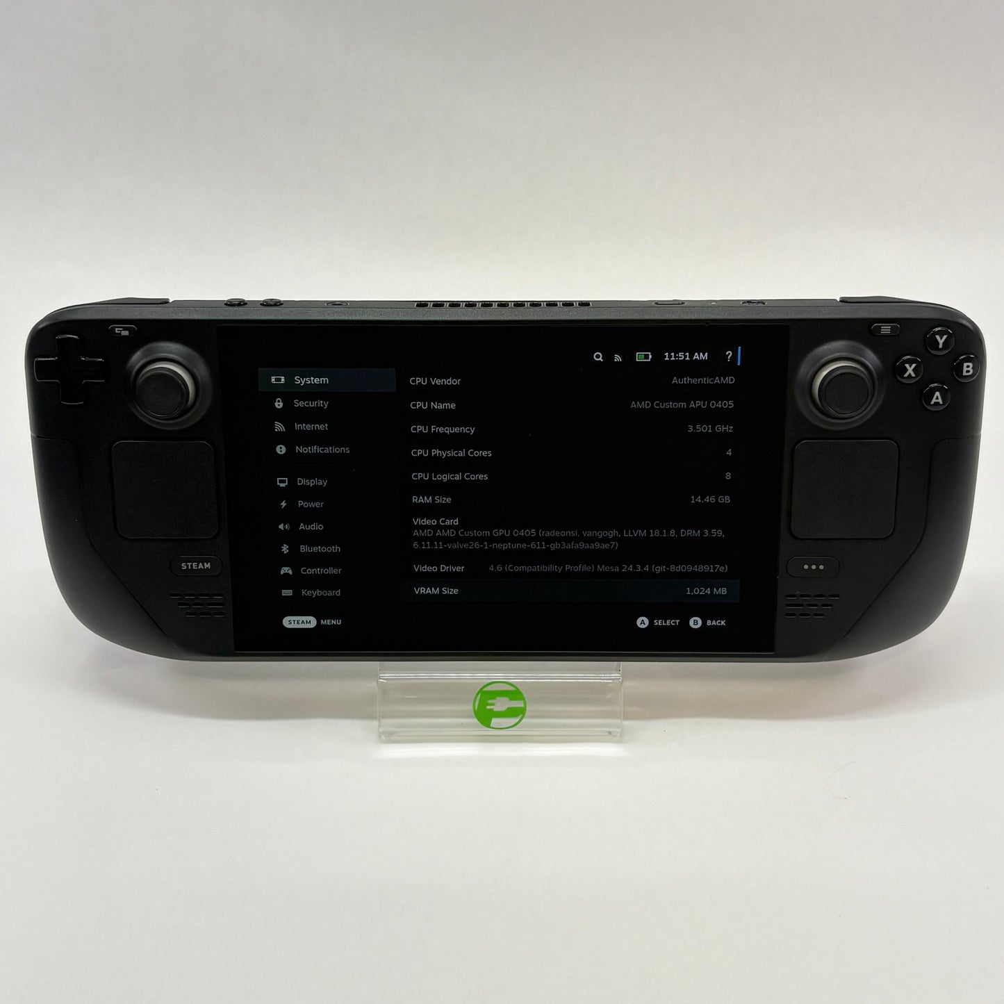 Valve Steam Deck 7" AMD 7nm Ryzen APU 16GB RAM 512GB Black 1010