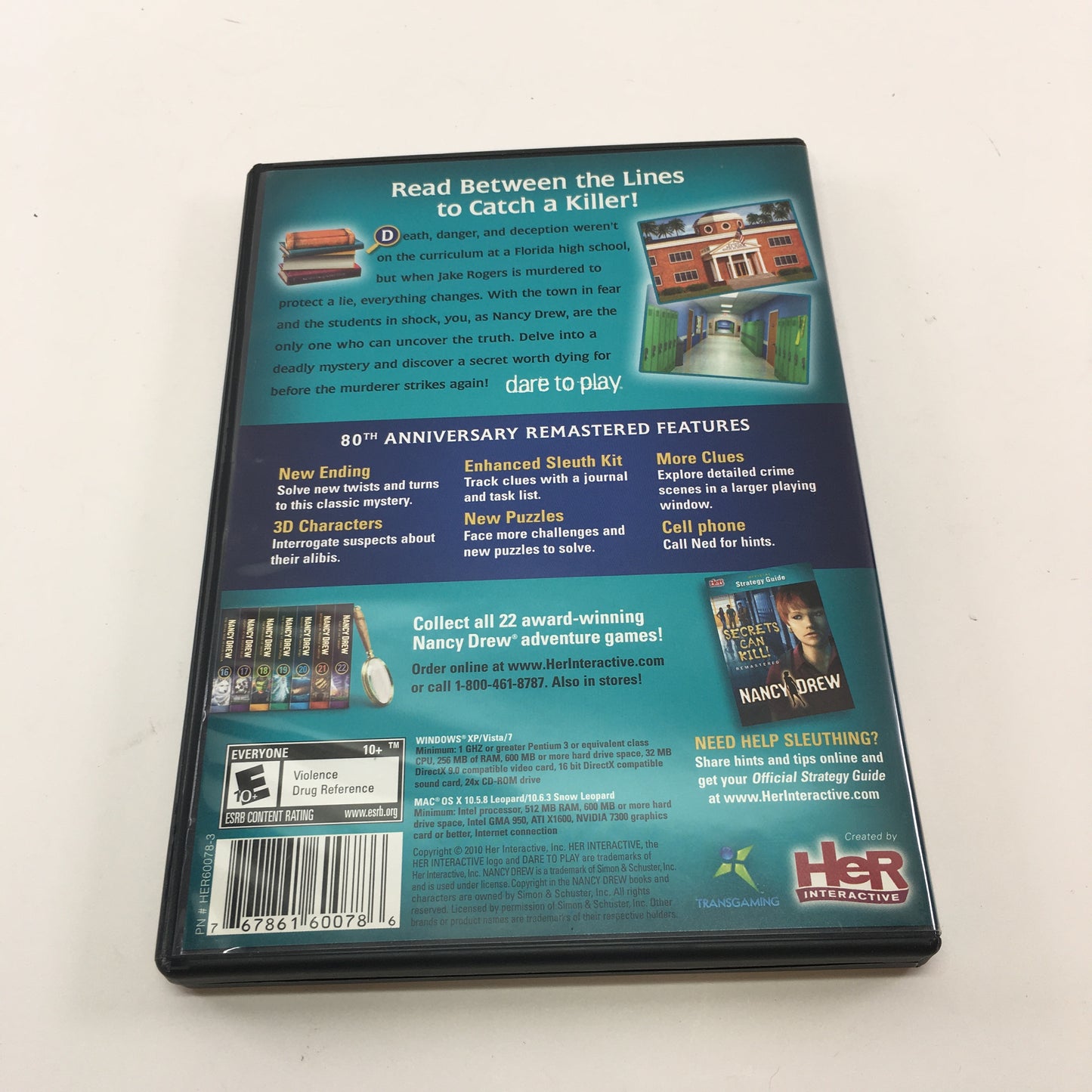 Lot of 7 Nancy Drew Mystery Games [#8, 11, 14-16, 18, 23 and Secrets Can Kill]